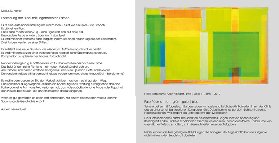 Entstehung der Bilder mit ungemischten Farben - Marius D. Kettler